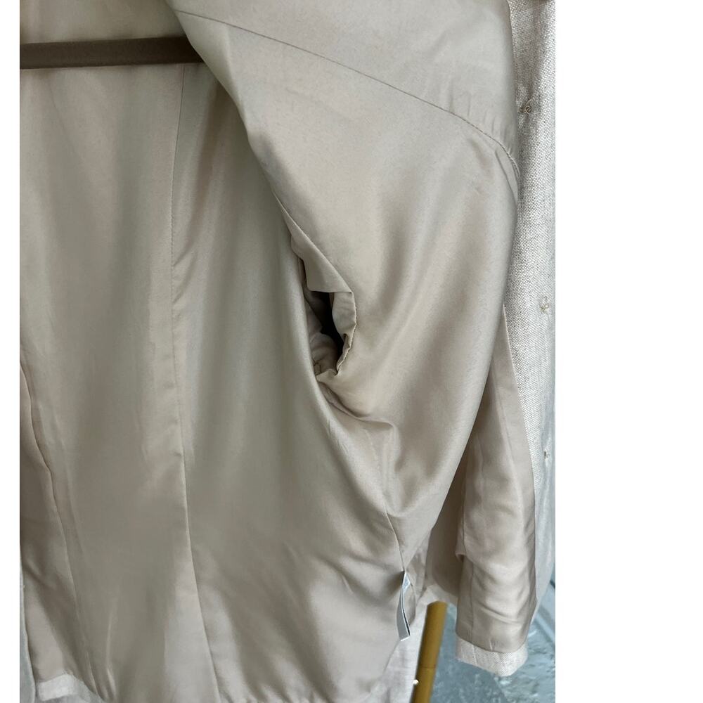 Talbots Irish Linen Blazer & Pants Set - Natural, Size 16 - Picture 5 of 17
